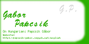 gabor papcsik business card